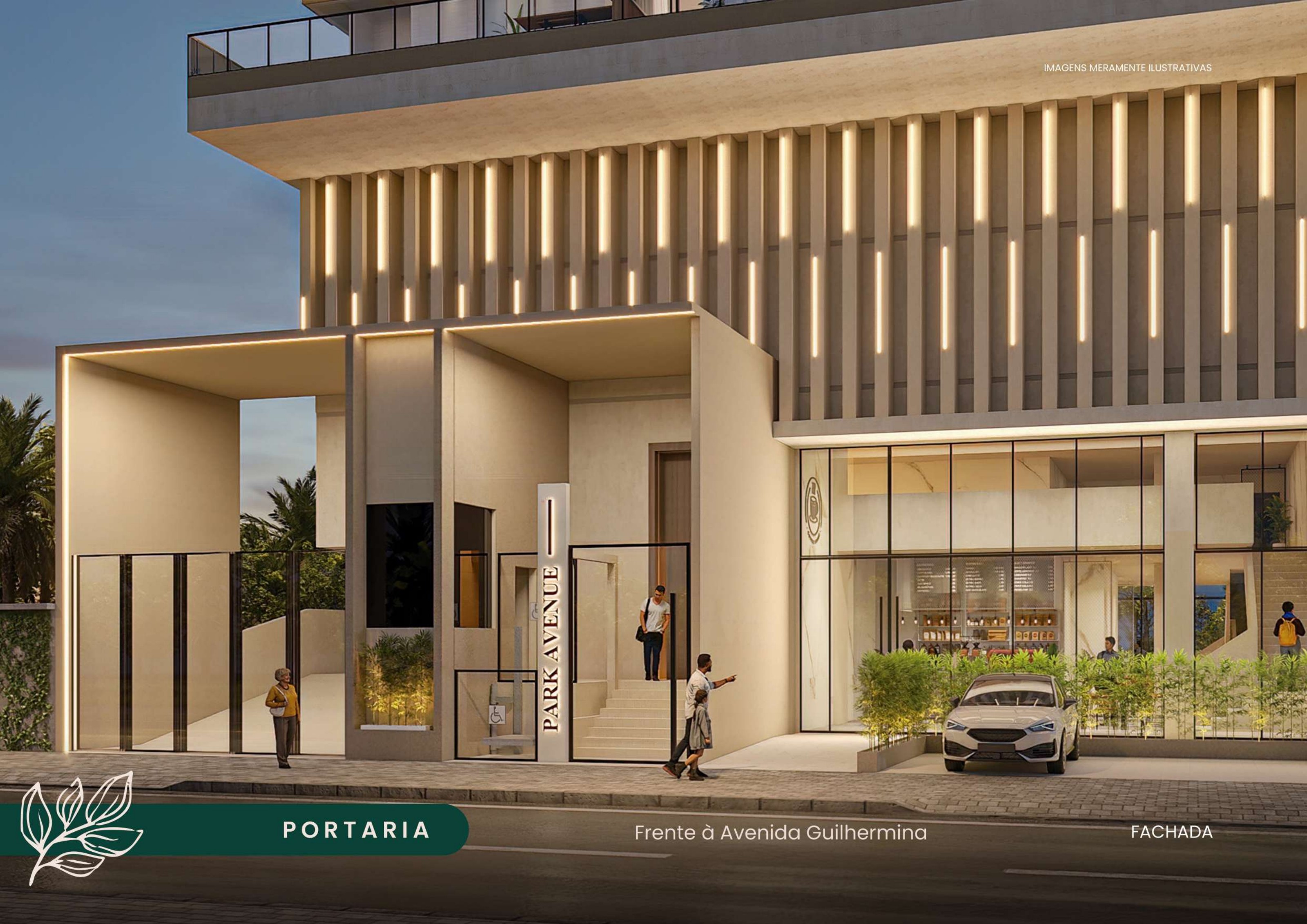 Portaria do Residencial Park Avenue frente à Avenida Guilhermina