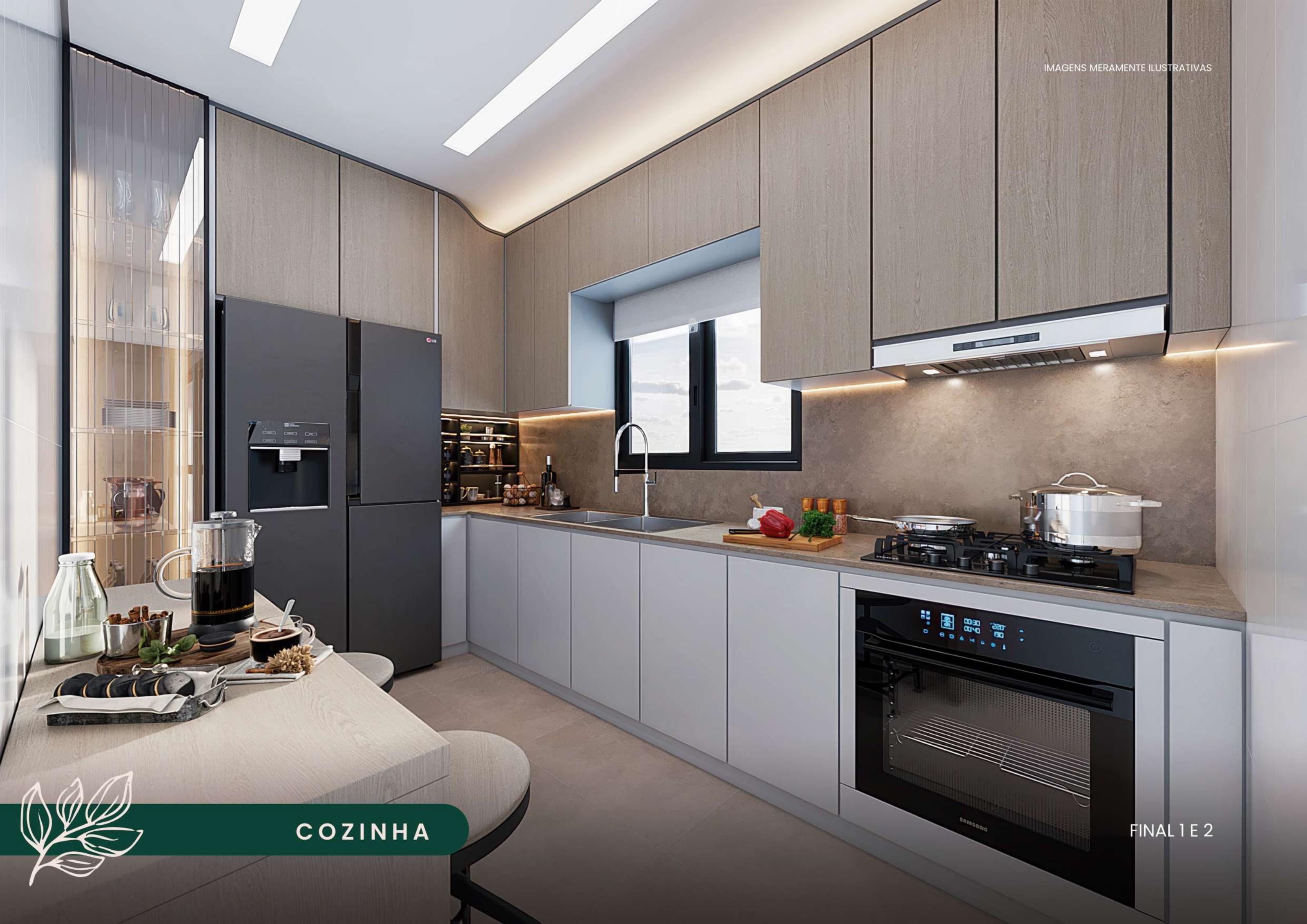 Cozinha moderna e integrada do Park Avenue
